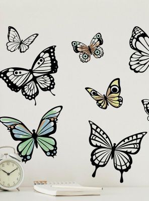 Color Your Own Butterflies Peel And Stick Wall Decals