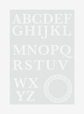 White Serif Monogram Peel And Stick Giant Wall Decals