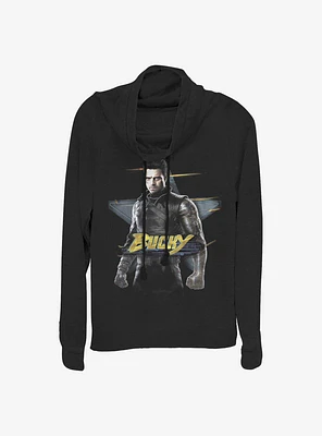 Marvel The Falcon And Winter Soldier Bucky Cowl Neck Long-Sleeve Girls Top