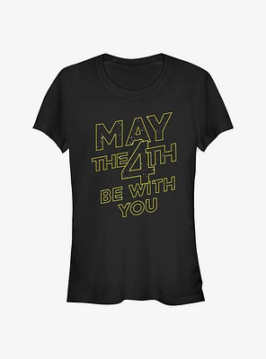 Star Wars May The 4th Be With You Logo Girls T-Shirt