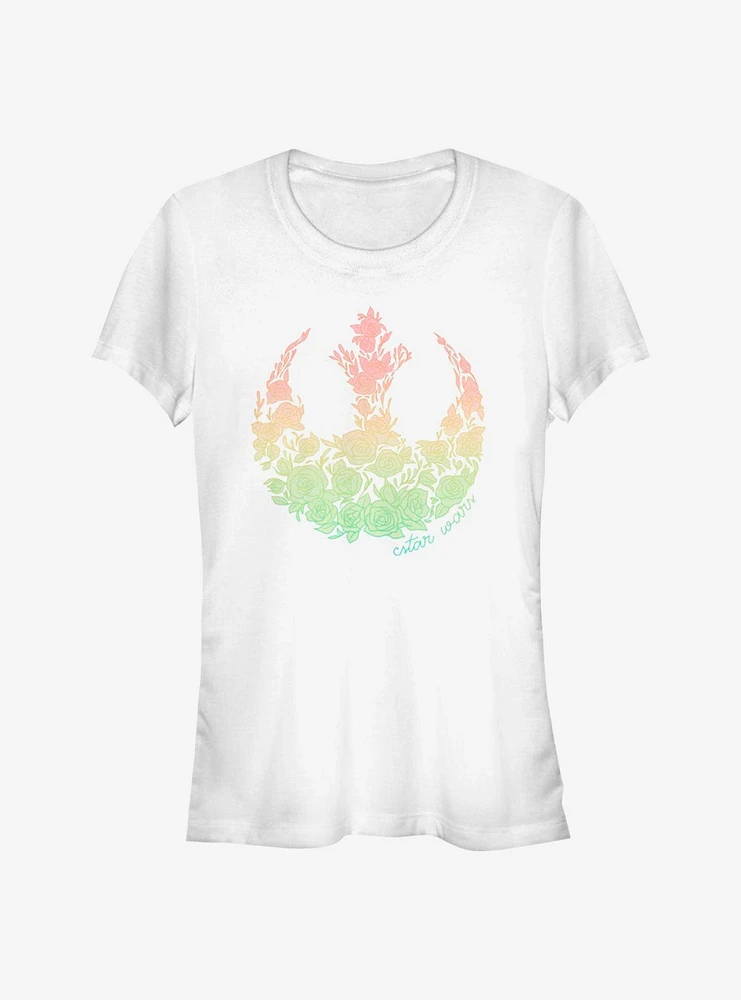 Star Wars Rainbow Rebel Roses Girls T-Shirt