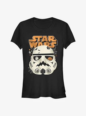 Star Wars Stormtrooper Jack-O-Lantern Girls T-Shirt