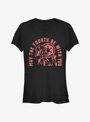 Star Wars Vader The Fourth Be With You Girls T-Shirt