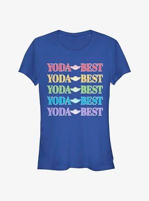 Star Wars Yoda Best Rainbow Girls T-Shirt