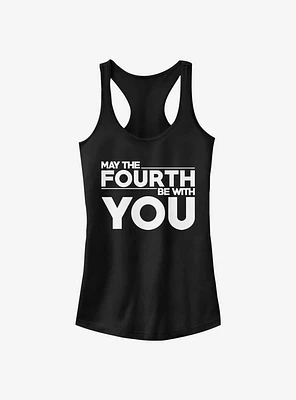 Star Wars May The Fourth Be With You Logo Girls Tank