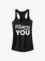 Star Wars May The Fourth Be With You Logo Girls Tank