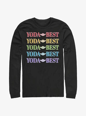 Star Wars Yoda Best Rainbow Long-Sleeve T-Shirt