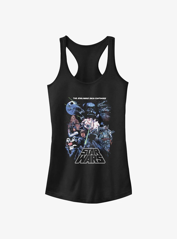 Star Wars Episode V The Empire Strikes Back Saga Group Poster Girls Tank Top