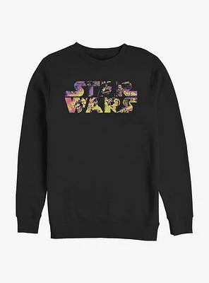 Star Wars Logo Poster Movie Scenes Crew Sweatshirt