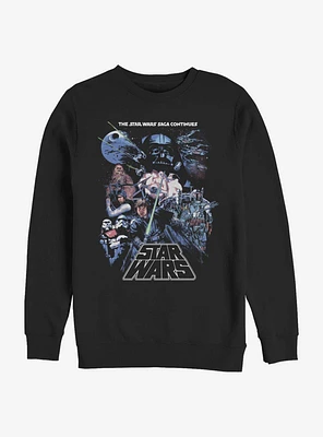 Star Wars Episode V The Empire Strikes Back Saga Group Poster Sweatshirt
