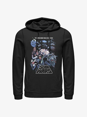 Star Wars Episode V The Empire Strikes Back Saga Group Poster Hoodie