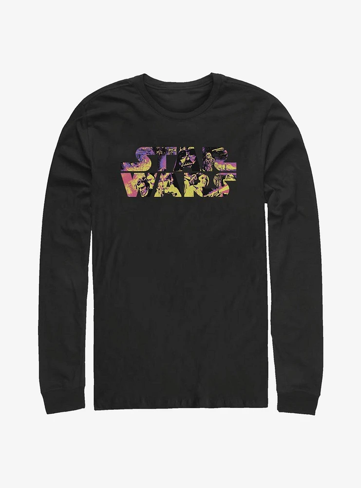 Star Wars Logo Poster Movie Scenes Long-Sleeve T-Shirt