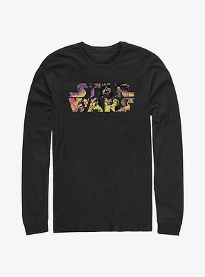 Star Wars Logo Poster Movie Scenes Long-Sleeve T-Shirt