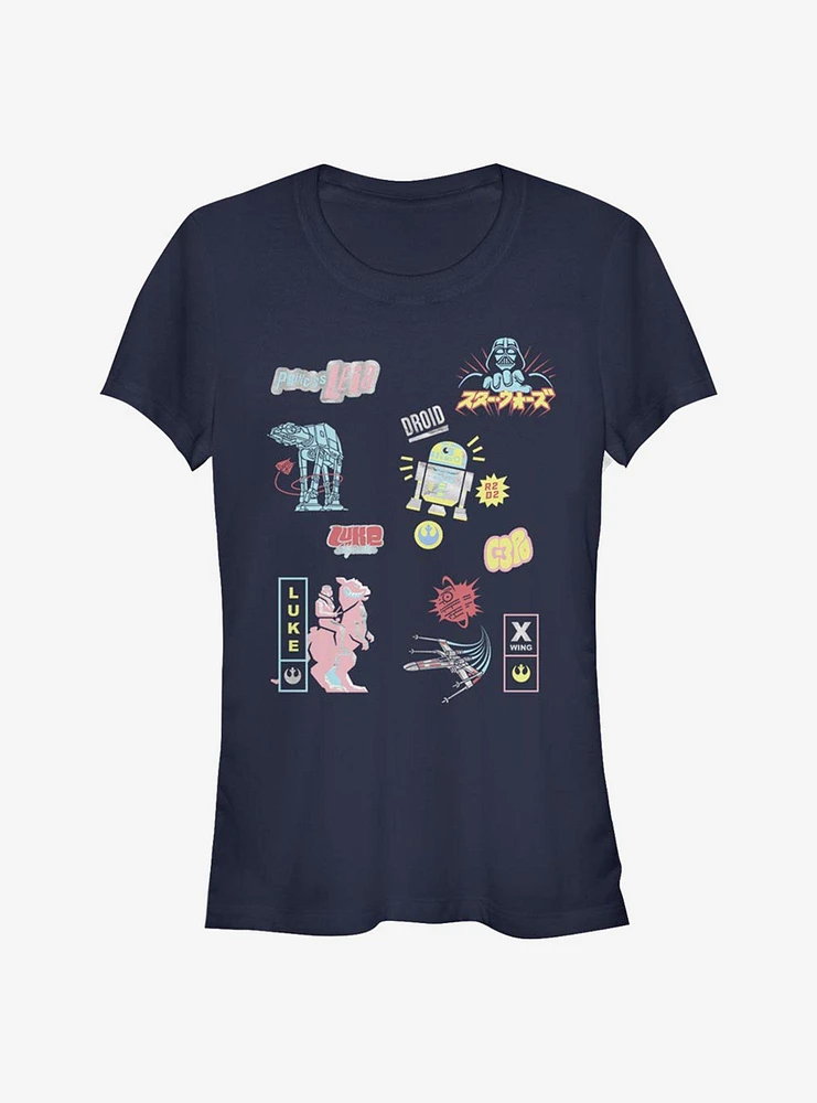 Star Wars Character Glitch Girls T-Shirt