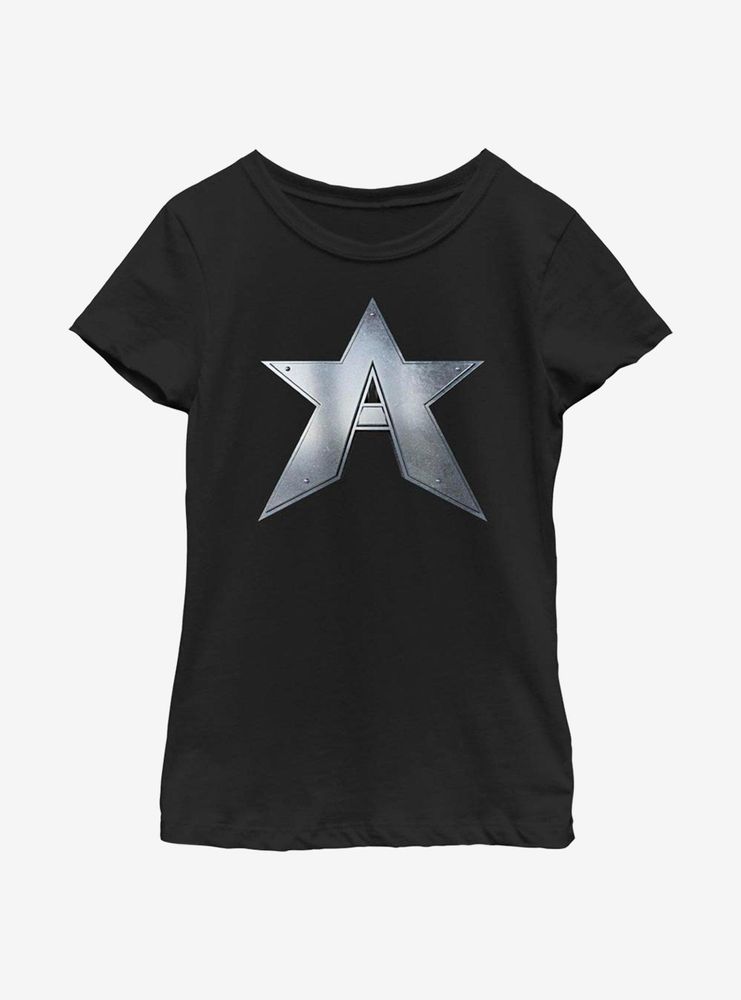 Marvel The Falcon And Winter Soldier John Walker Captain Symbol Youth Girls T-Shirt