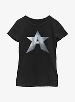 Marvel The Falcon And Winter Soldier John Walker Captain Symbol Youth Girls T-Shirt