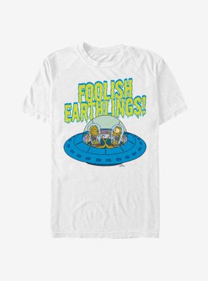 The Simpsons Foolish Earthlings! Aliens T-Shirt