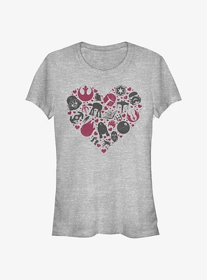 Star Wars Heart Icons Girls T-Shirt