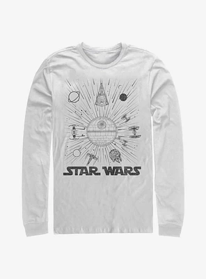 Star Wars Ships And Lines Burst Long-Sleeve T-Shirt
