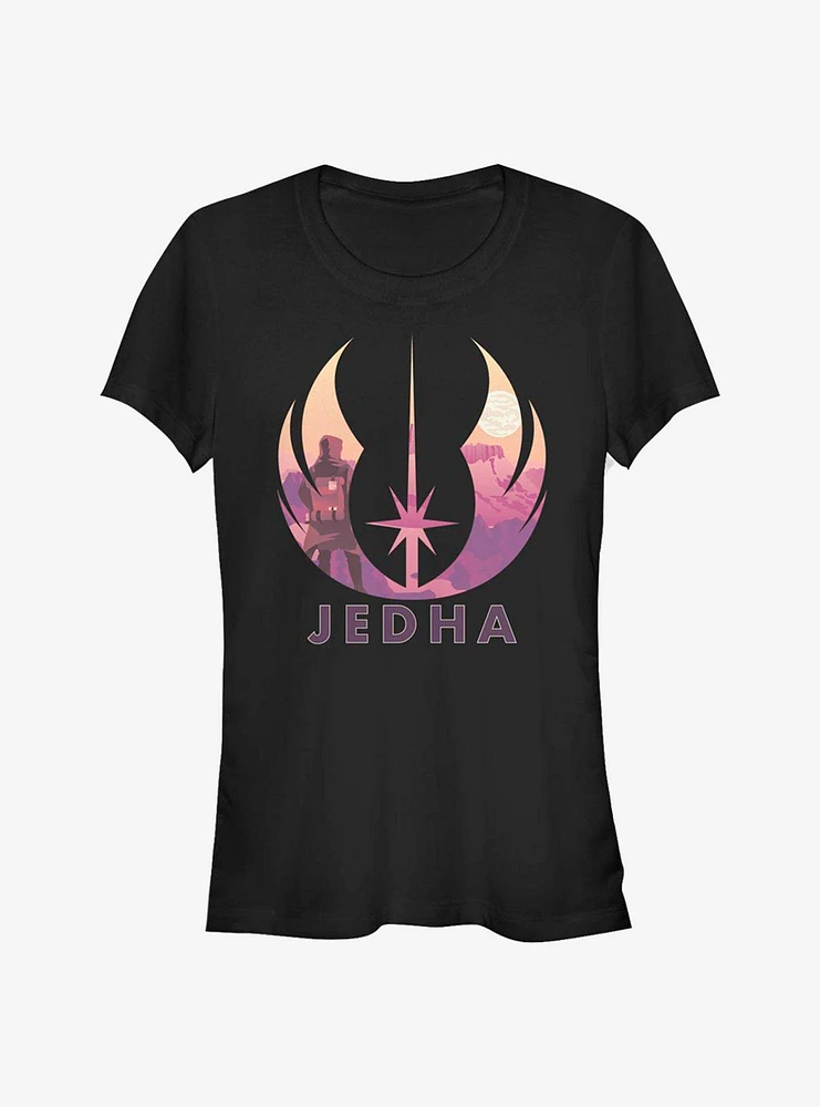 Star Wars Jedha Silhouette Girls T-Shirt