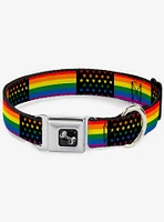 American Pride Flag Seatbelt Dog Collar