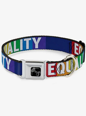 Equality Blocks Seatbelt Dog Collar