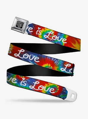 Love is Tie Dye Seatbelt Belt