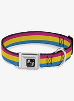 Pansexual Flag Seatbelt Dog Collar