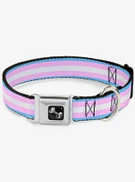 Transgender Flag Seatbelt Dog Collar
