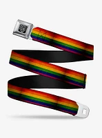 Weathered Rainbow Pride Flag Seatbelt Belt