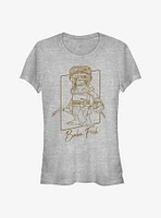 Star Wars: The Rise Of Skywalker Babu Frik Outline Girls T-Shirt