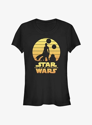 Star Wars: The Rise Of Skywalker Rey BB-8 Sunset Girls T-Shirt