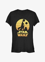 Star Wars: The Rise Of Skywalker Rey BB-8 Sunset Girls T-Shirt