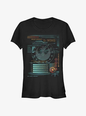 Star Wars X-Wing Game Components Girls T-Shirt
