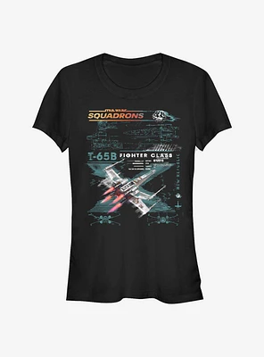 Star Wars X-Wing Squad Scheme Girls T-Shirt