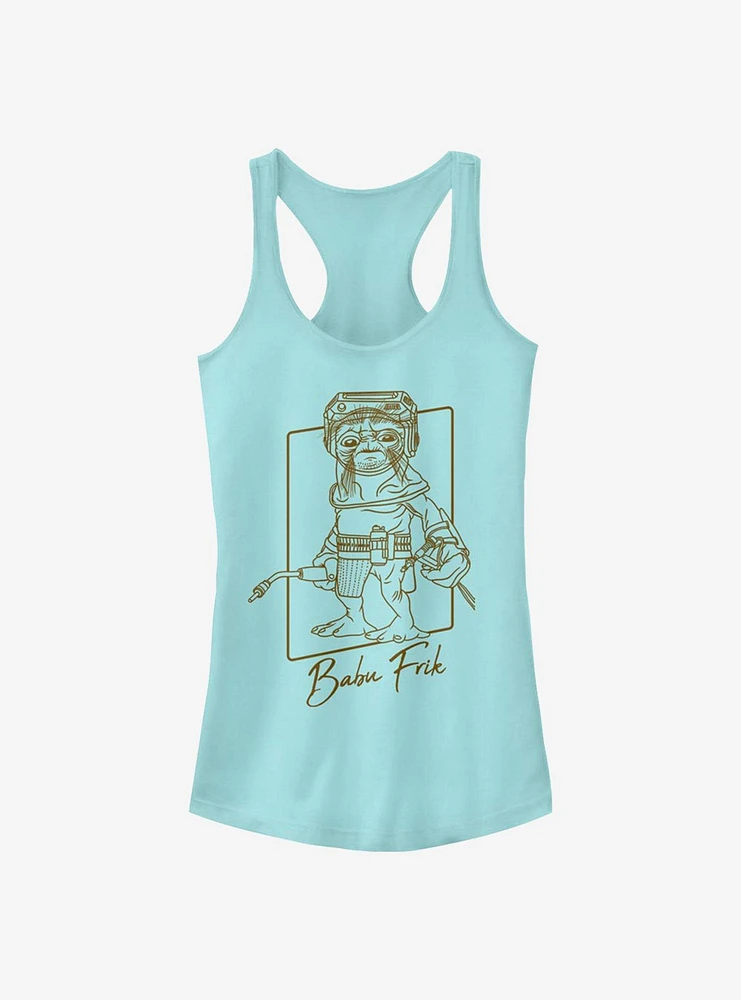 Star Wars: The Rise Of Skywalker Babu Frik Outline Girls Tank