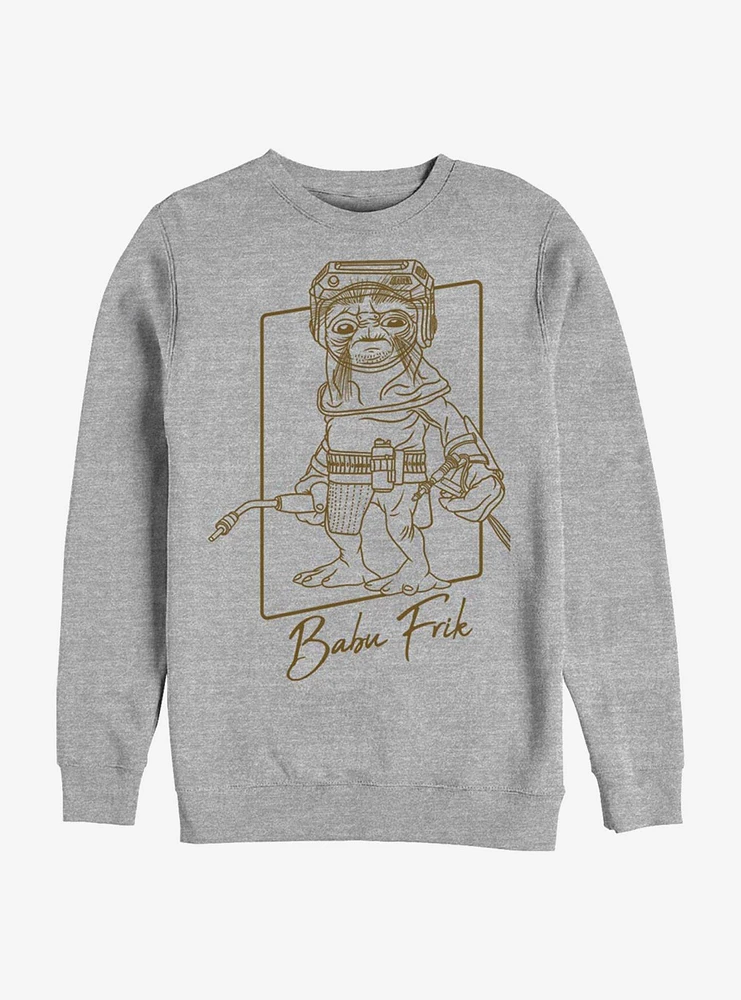 Star Wars: The Rise Of Skywalker Babu Frik Outline Crew Sweatshirt