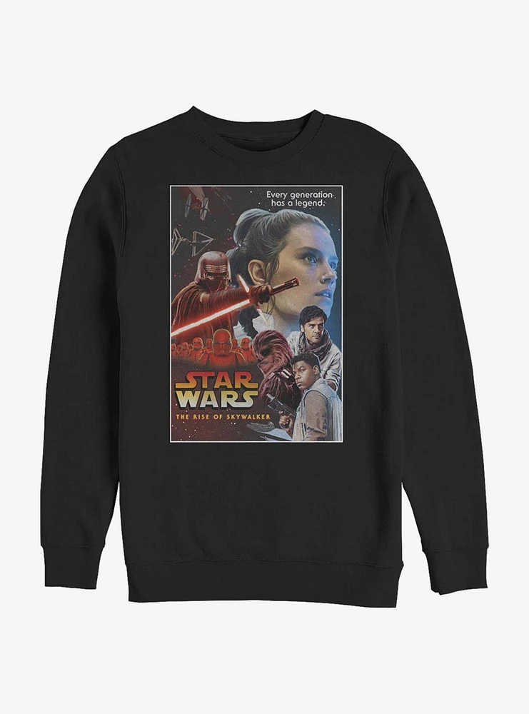 Star Wars: The Rise Of Skywalker Vintage Poster Crew Sweatshirt