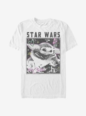 Star Wars The Mandalorian Child Doodle Photo T-Shirt