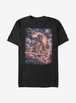 Star Wars The Mandalorian Painted Artistic T-Shirt