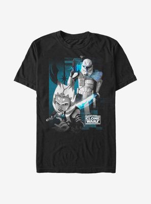 Star Wars: The Clone Wars Rex And Ahsoka Team Blue T-Shirt