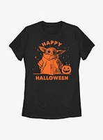 Star Wars The Mandalorian Child Happy Halloween Womens T-Shirt