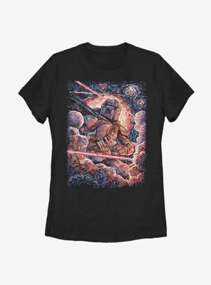 Star Wars The Mandalorian Painted Artistic Womens T-Shirt