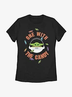 Star Wars The Mandalorian Child One With Candy Womens T-Shirt