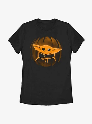 Star Wars The Mandalorian Child Pumpkin Carving Womens T-Shirt
