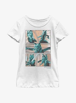 Star Wars: The Clone Wars Ahsoka Panels Youth Girls T-Shirt