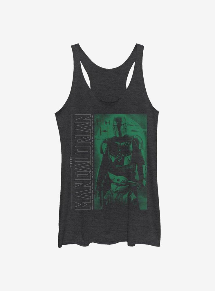 Star Wars The Mandalorian Child Hunter And Prey Womens Tank Top