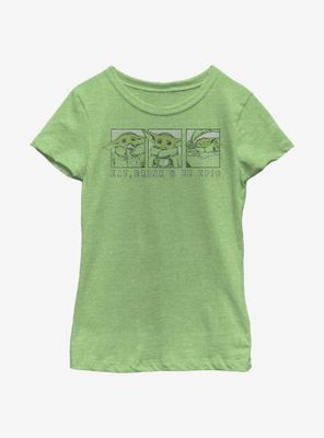 Star Wars The Mandalorian Child Eat, Drink & Be Epic Youth Girls T-Shirt