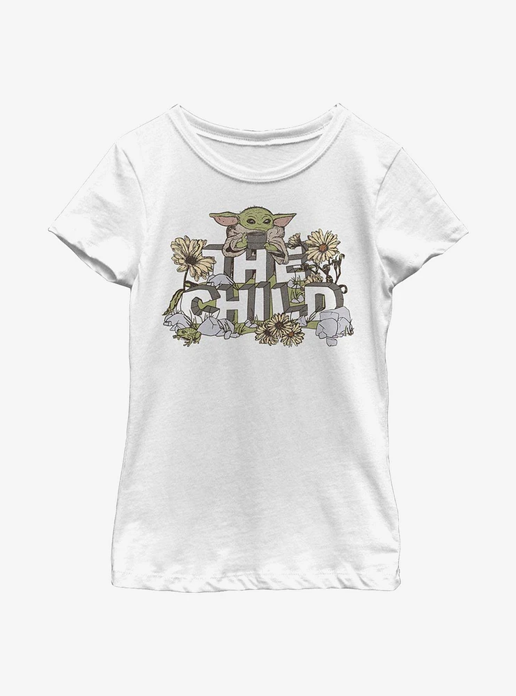 Star Wars The Mandalorian Flower Child Youth Girls T-Shirt