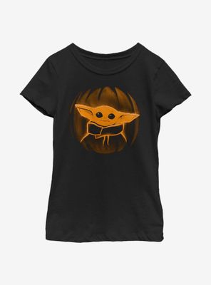 Star Wars The Mandalorian Child Pumpkin Carving Youth Girls T-Shirt